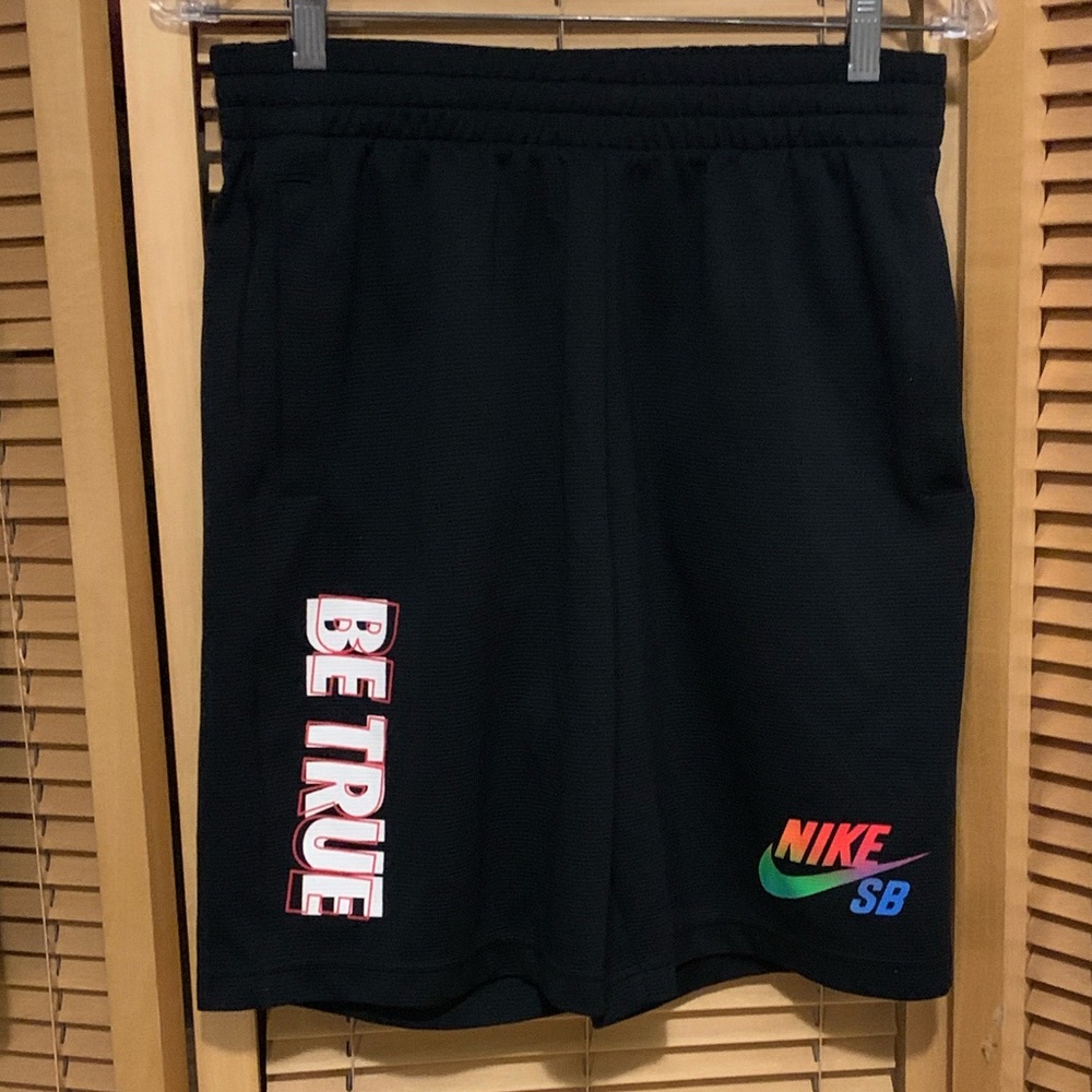 Nike SB Black Shorts with Multicolor Logo